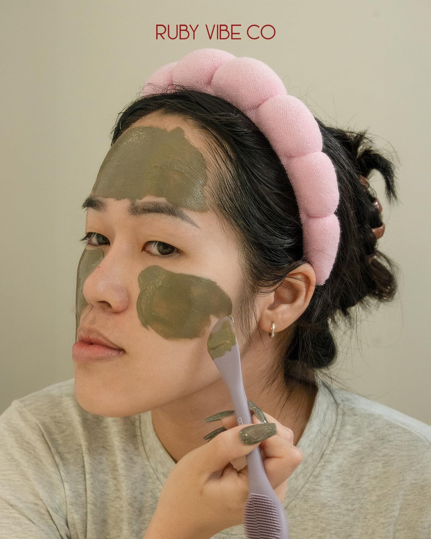 RUBY VIBE CO Mudology Dead Sea Mud Mask, Clay Mask for Face, Body & Hair, Deep Pore Cleansing, Detox & Oil Control for Smooth, Radiant Skin, 250g/8.8oz