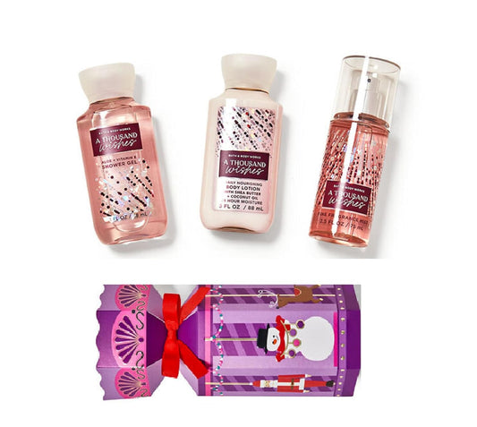 A Thousand Wishes Mini Gift Box Set - Bath & Body Works Lotion, Gel & Mist (3 Fl Oz)