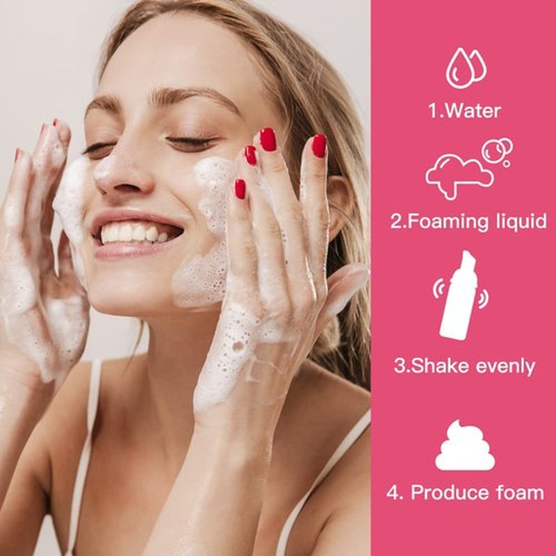 Owlyee 2oz Foam Bottle (10PCS) Empty Foaming Pump Dispenser for Hand Soap, Lash Cleanser, Shampoo to Travel (60ml, Rose Red)