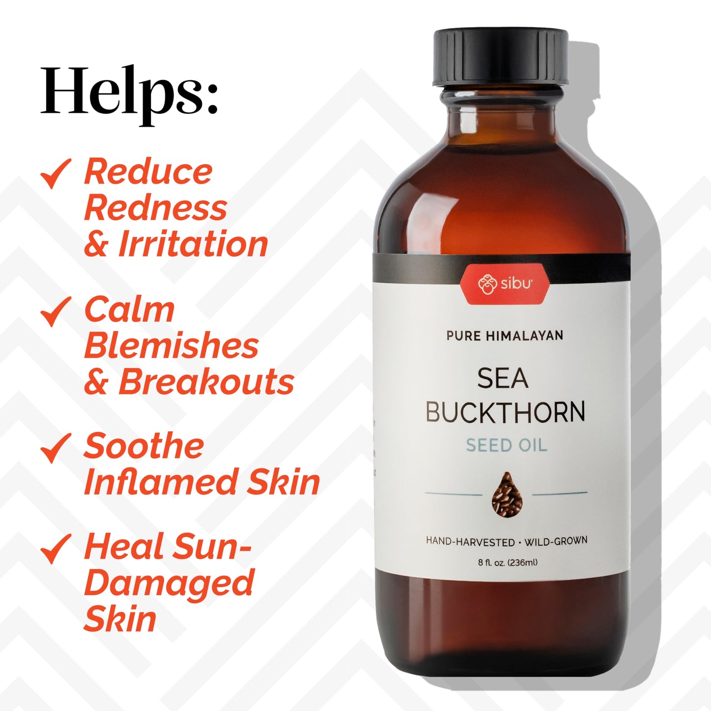 sibu Premium Himalayan Sea Buckthorn Seed Oil, 4 oz