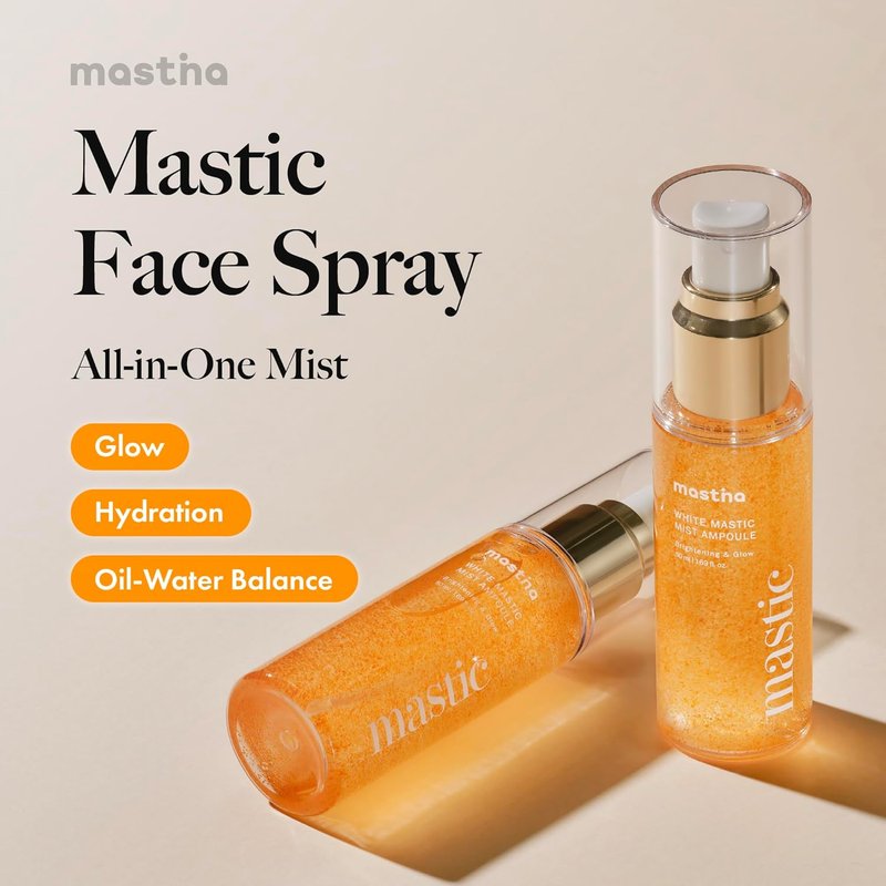 Mastina Mastic Face Spray - Hydrating Facial Mist for Natural Glow | 1.69 fl oz, Portable Korean Skin Care
