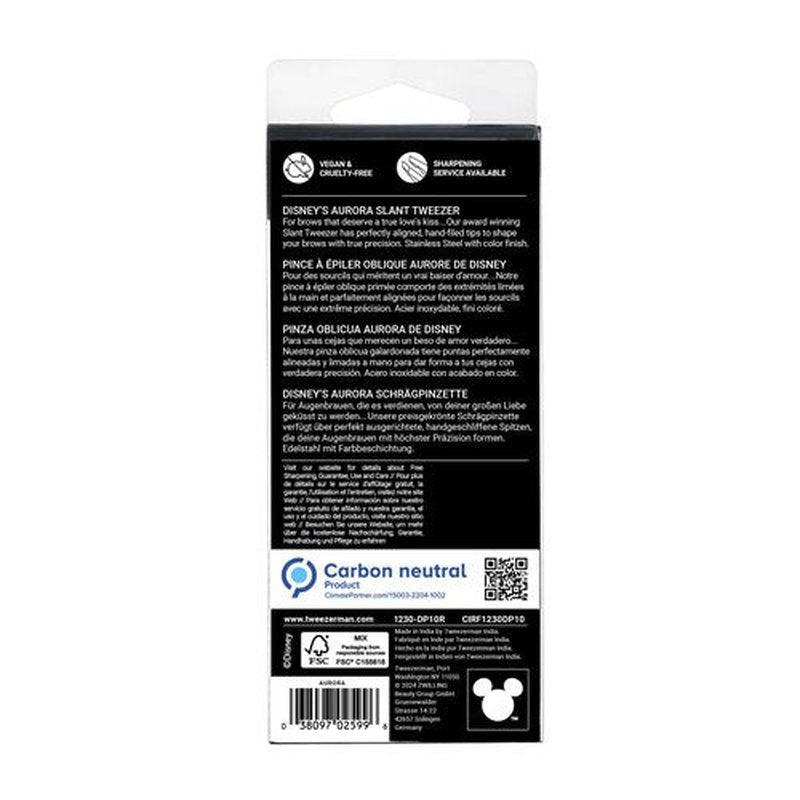 Tweezerman Aurora Slant Tweezer - Eyebrow Tweezers for Women and Men