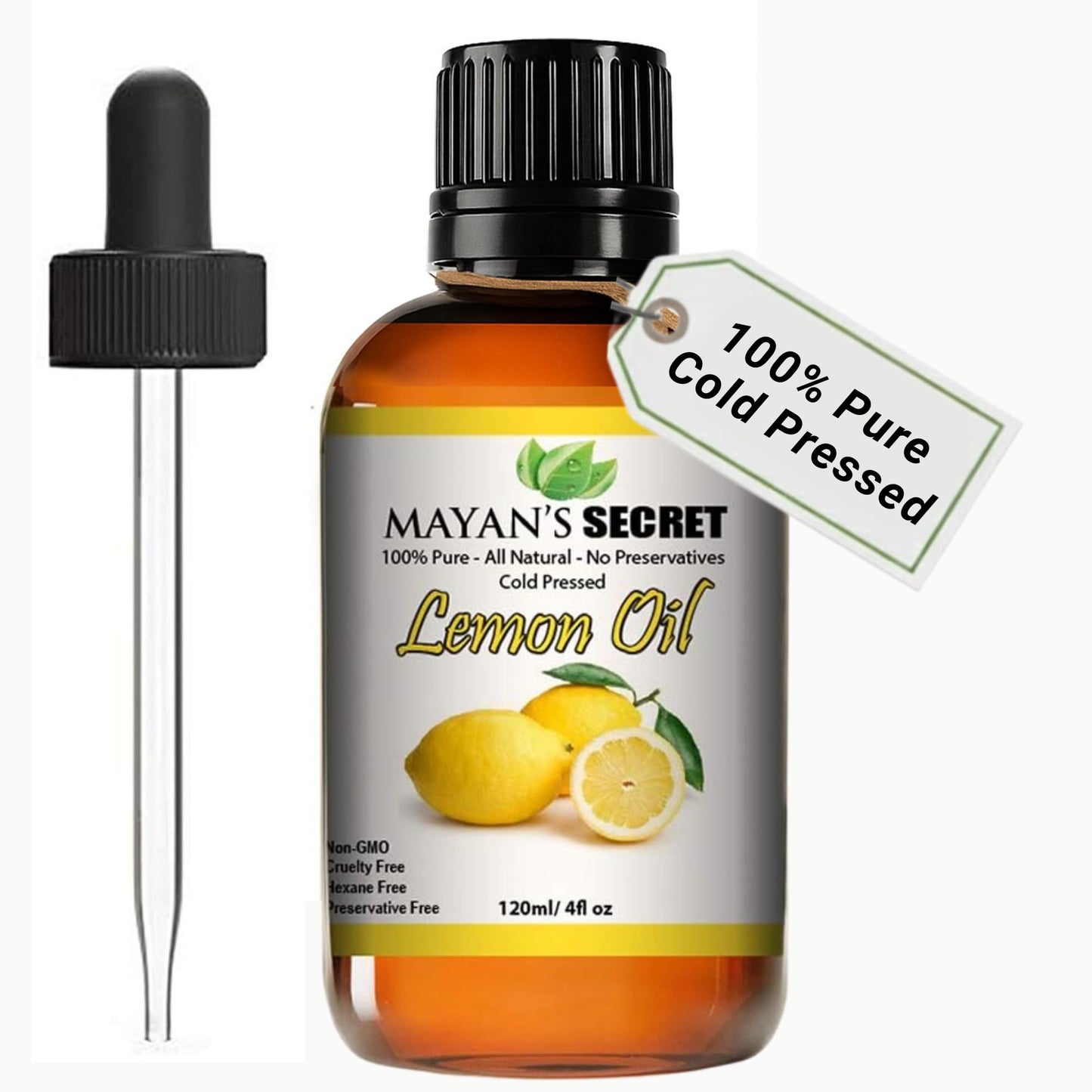 Pure Carrier and Essential Oils for Skin Care, Hair, Body Moisturizer for Face-Anti Aging Skin Care (Lemon Oil, 4oz)