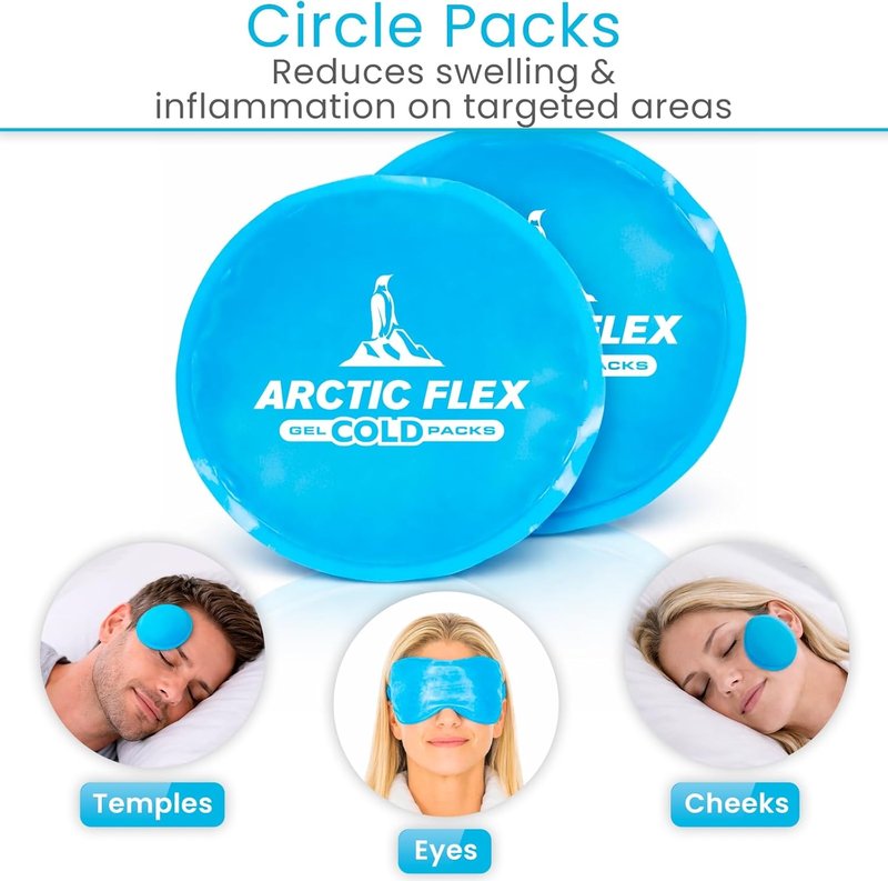 Heated & Cooling Eye Mask - Reusable Gel Pack for Tension Relief | Hot & Cold Therapy for Sleep, Dark Circles, Puffiness