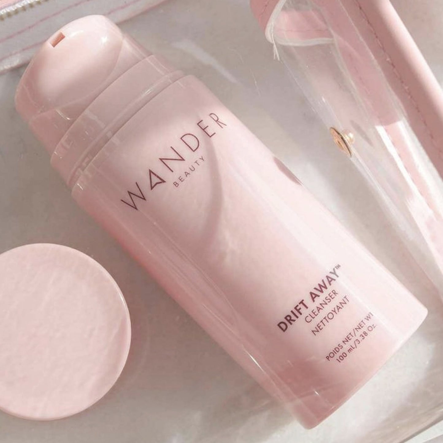 Wander Beauty Drift Away Face Cleanser - Reviving Foaming Cleanser Removes Makeup & Impurities - Antioxidant-Rich Anti Aging Face Wash With Guava, Acai & Sea Kelp - Non-Stripping Formula - 3.38 oz