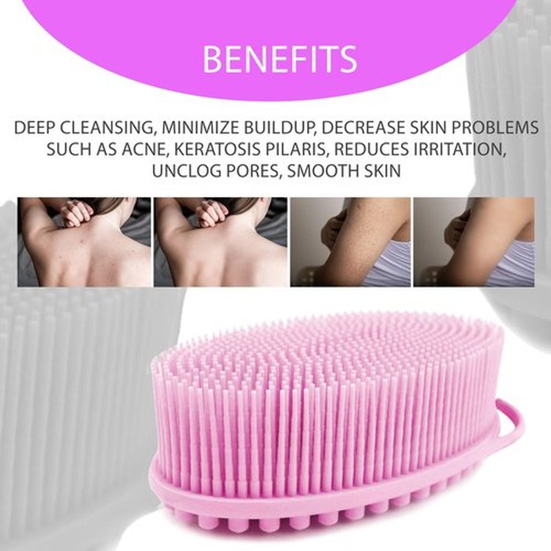Avilana Silicone Body Scrubber – Dual-Sided Silicone Loofah for Shower, Body Scrubber for Men & Women, Gentle Loofa Alternative, Easy-to-Clean Silicone Body Scrubber Exfoliator