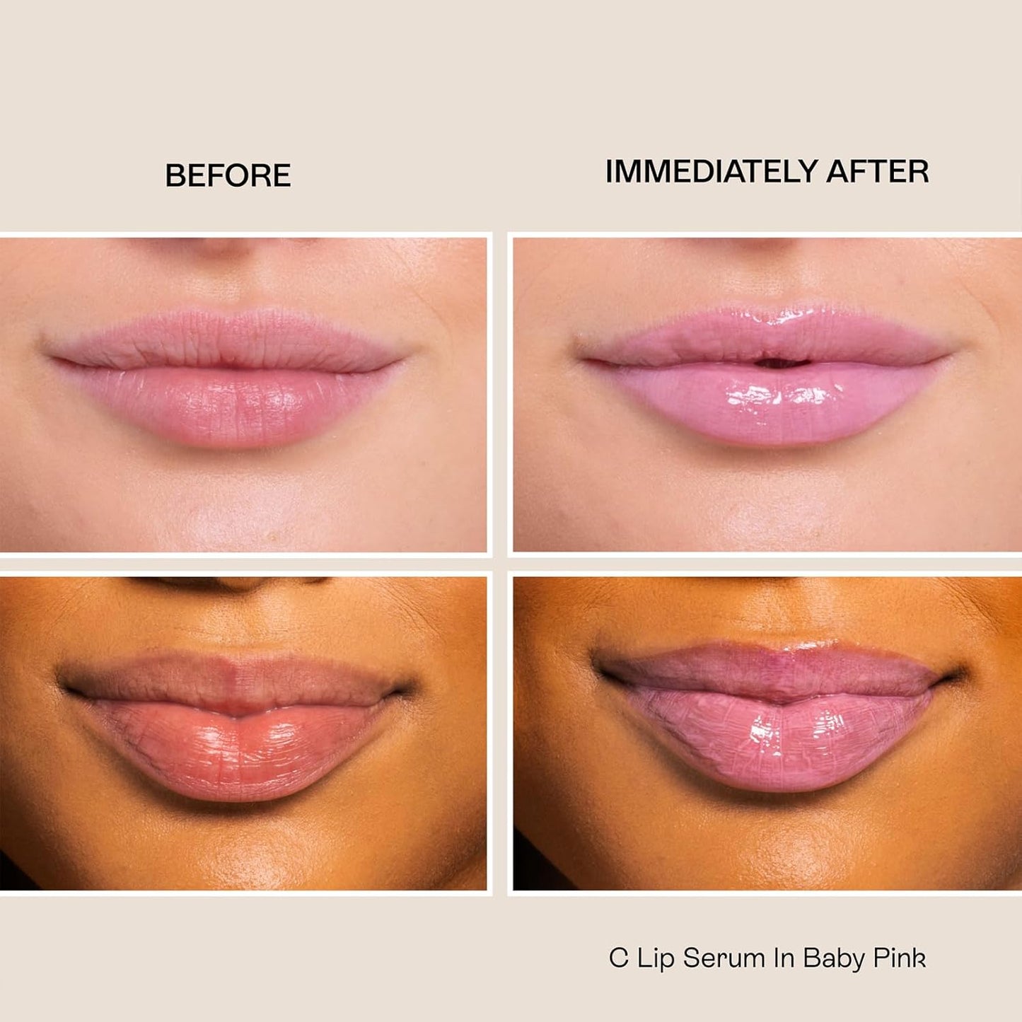 BeautyStat C Lip Serum - Hydrating Vitamin C Formula | Baby Pink Shade