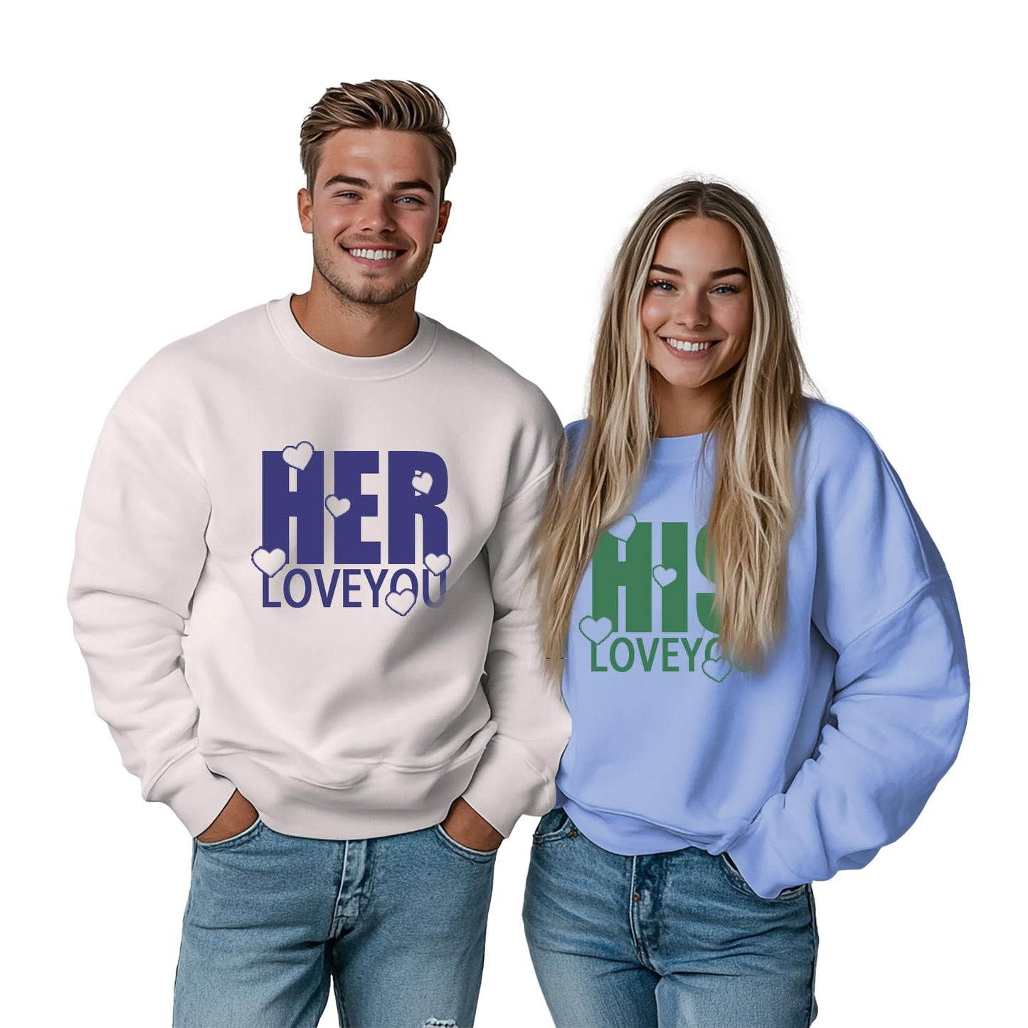 domirica Cream Personalized Gifts Unisex Long Sleeve Pullover Crewneck Oversized Custom Hoodies 2025 Valentines Day Gift For Couple Fashion Funny Matching Custom Sweatshirts,L