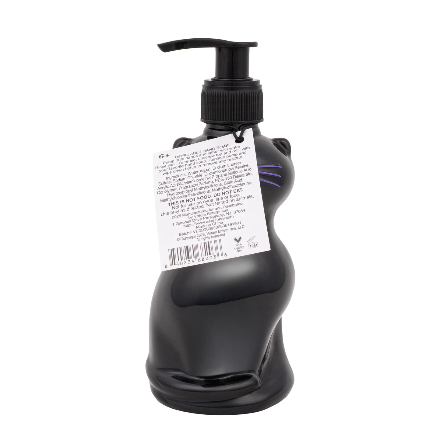 Simple Pleasures Black Pumpkin Scented Liquid Hand Soap Dispenser - Autumn & Halloween Novelty Décor – Decorative Refillable Hand Pump for Kitchen Countertop and Bathroom Sink