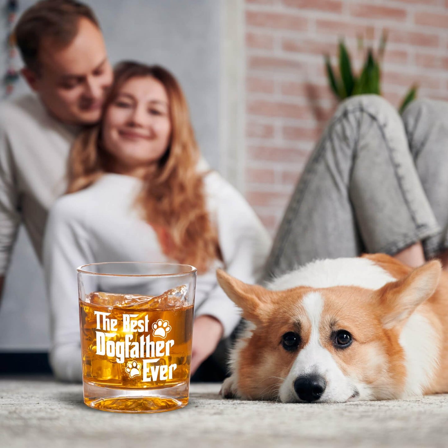 Dog Dad Gifts for Men, Christmas The Best Dogfather Whiskey Glasses for Men