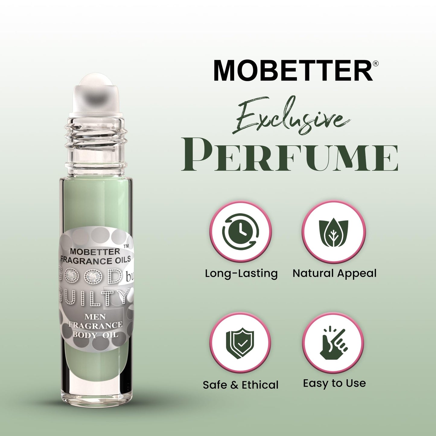 Good But Guilty Men Cologne Fragrance Body Oil, Oriental Woody, Juniper, Lavender and Lemon, Long Lasting, T ravel Size