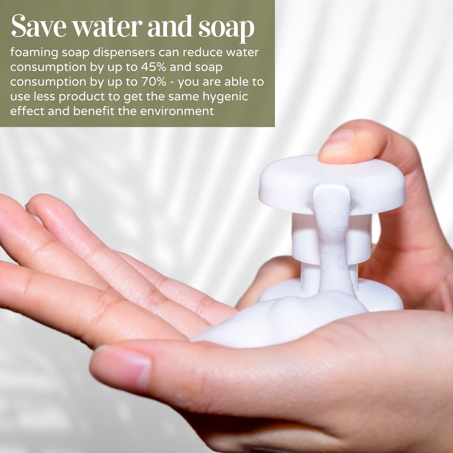 Clear Plastic Foaming Bathroom Countertop Soap Dispensers, Foaming Pump Bottles, Refillable Plastic Container for Liquid Soap, Compatible with Dr Bronner's Pure Castile Soap 250ml (8.5 oz) - (3 Pack)