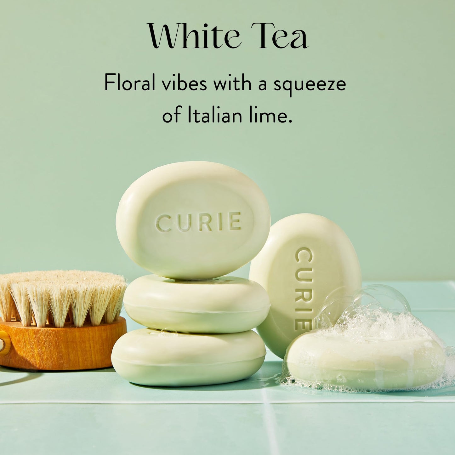 Curie White Tea Detoxifying Body Wash Bar – Sulfate-Free, Vegan Cleansing Bar with Bentonite Clay & Volcanic Ash for Smooth, Refreshed Skin (3PK)