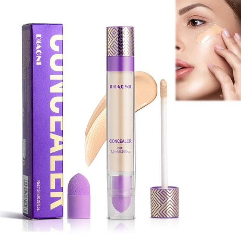 Diaoni Coverage Concealer, Diaoni Korean Concealer, Diaoni Liquid Concealer, Korean Conceals Stick Foundation, Lightweight, Long-Lasting, Waterproof, Natural Full Coverage (02#, small)