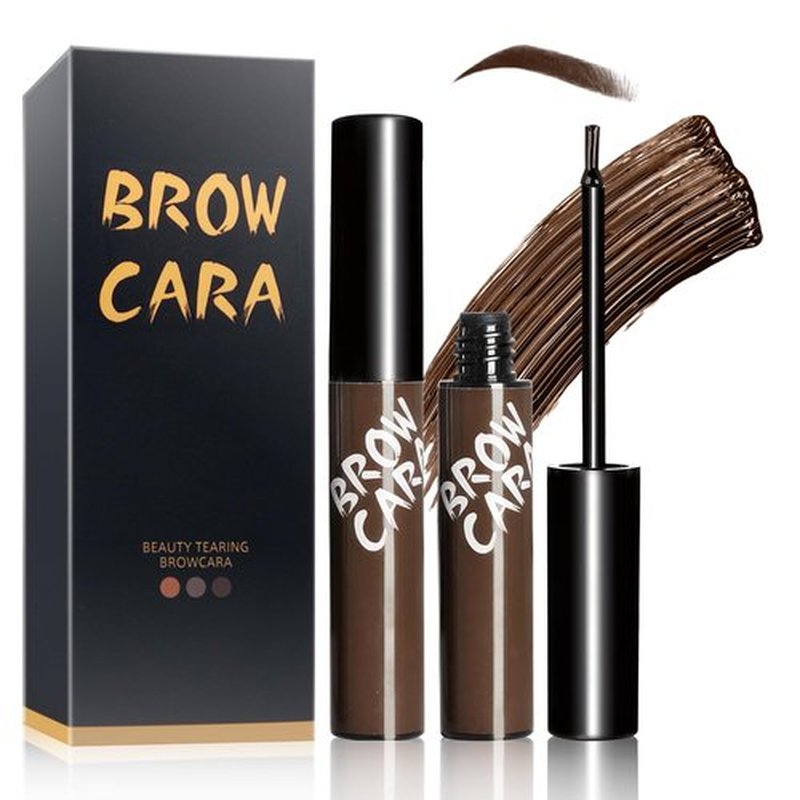 Tattoo Peel Off Eyebrow Gel Tint - Brow Gel With Eyebrow Stencils, Long-lasting Waterproof Transfer-proof Eye Brow Tinting Kit For Fuller & Defined Looking Brows (Dark Brown, 1 PCS)