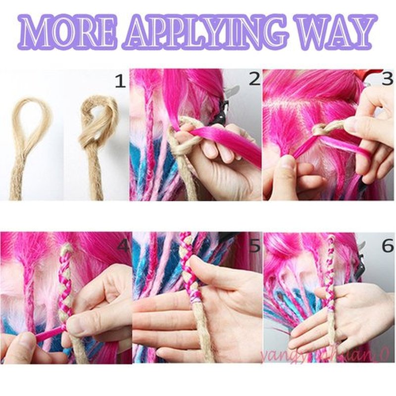 12 Inch Short Dreadlocks Extensions 5 strands Soft Handmade Faux Locs Crochet Dreads Hairpieces for Men Reggae Hip-Pop Natural Blonde