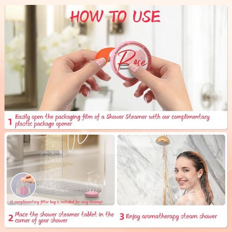 Shower Steamers Aromatherapy 8 Pack - Gifts for Women, Shower Bombs with Essential Oils, Self Care and Stress Relief Stocking Stuffers, Birthday Gifts for Women and Men. Revitalizing Blossom Style