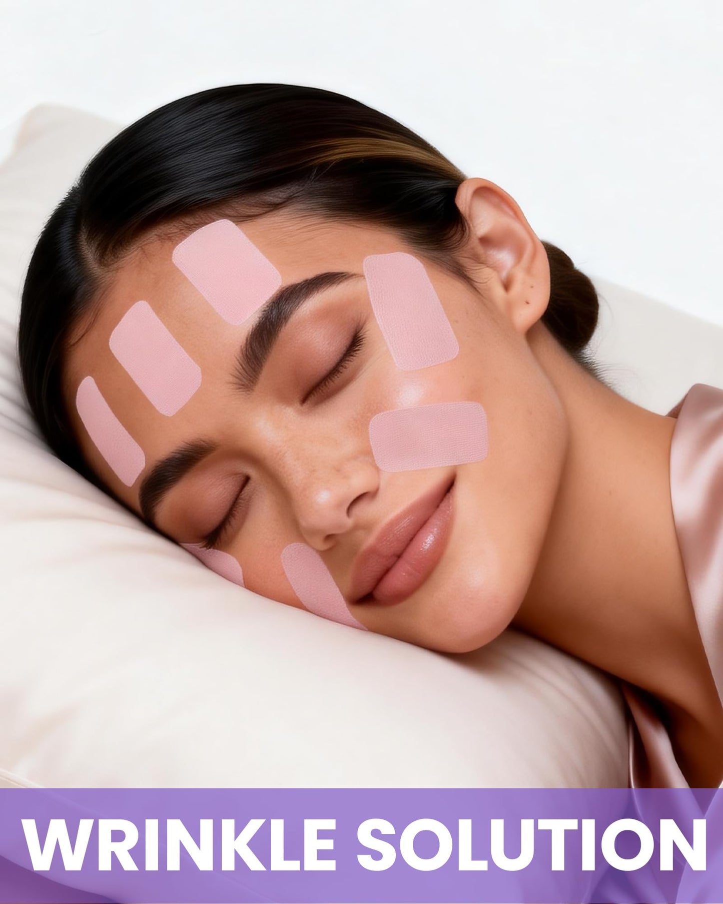 Sfuchin 125 Pcs/Roll Collagen Anti Wrinkle Patches - 2026 New Version Pre Cut Face Tape for Wrinkles Overnight, Smooth Fine Lines and Firm Lift Skin, Smile Line Forehead Eye Lip Multi Area Use