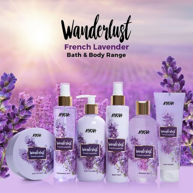 Nykaa Wanderlust French Lavender Body Butter with Shea & Cocoa Butter - Vitamin E, Deeply Moisturize & Hydrate Skin, Sodium & Sulphate free, Paraben Free - 200ml