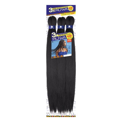 Sensationnel Ruwa prestretched braiding hair - 3x ruwa 48 inch 24 folded water repellent kanekalon fiber fast dry sports braid - 3x Ruwa 24 inch (1 pack, mattegray)