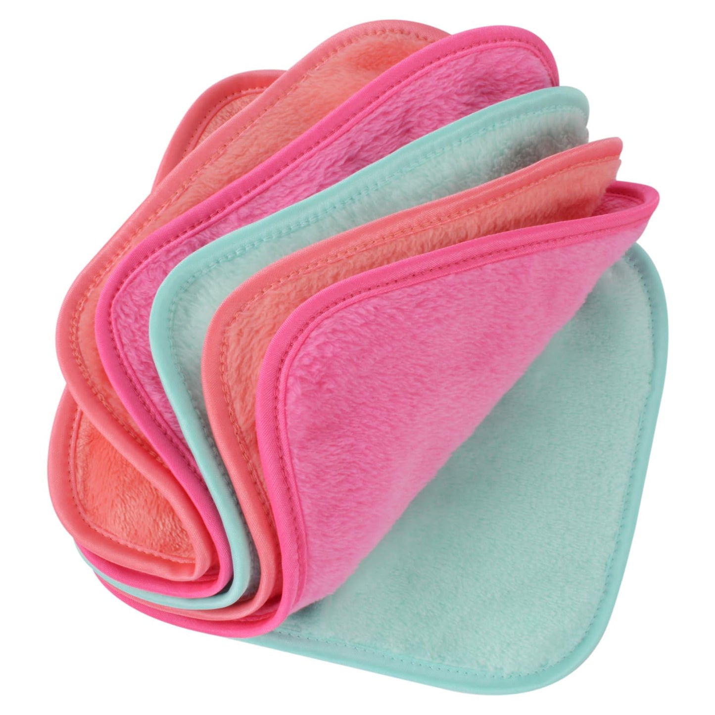 VIVOTE Microfiber Face Cloth Quick Drying Flannel Face Cloth Reusable Makeup Remover Cloth, Ultra Soft Wash Cloth for Face (20cmx20cm,6pack, Multi-color)
