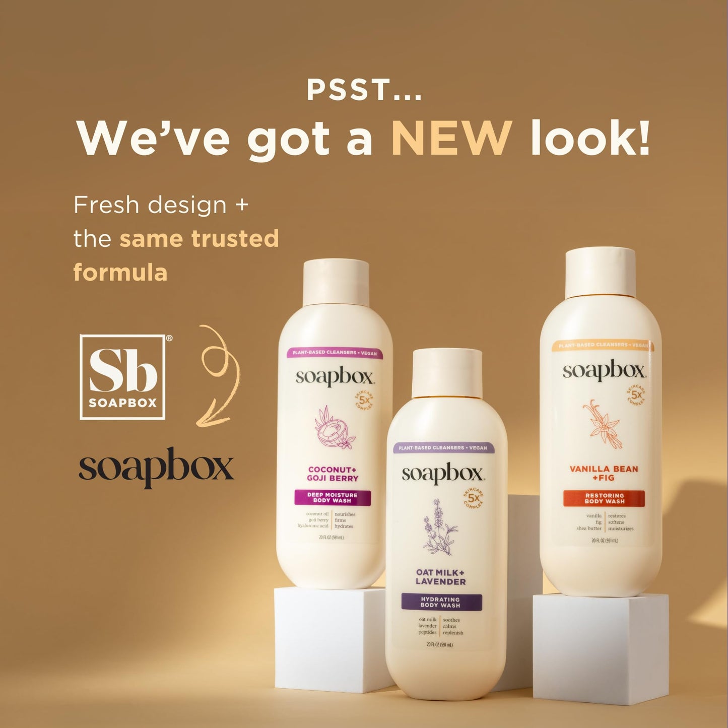Soapbox Moisturizing Body Wash, Oatmilk & Lavender Shower Gel - Hydrating Natural Body Wash with Shea Butter - Clean Ingredients Free of Harsh Chemicals, Sulfates, Parabens & Silicones - 2 Pack