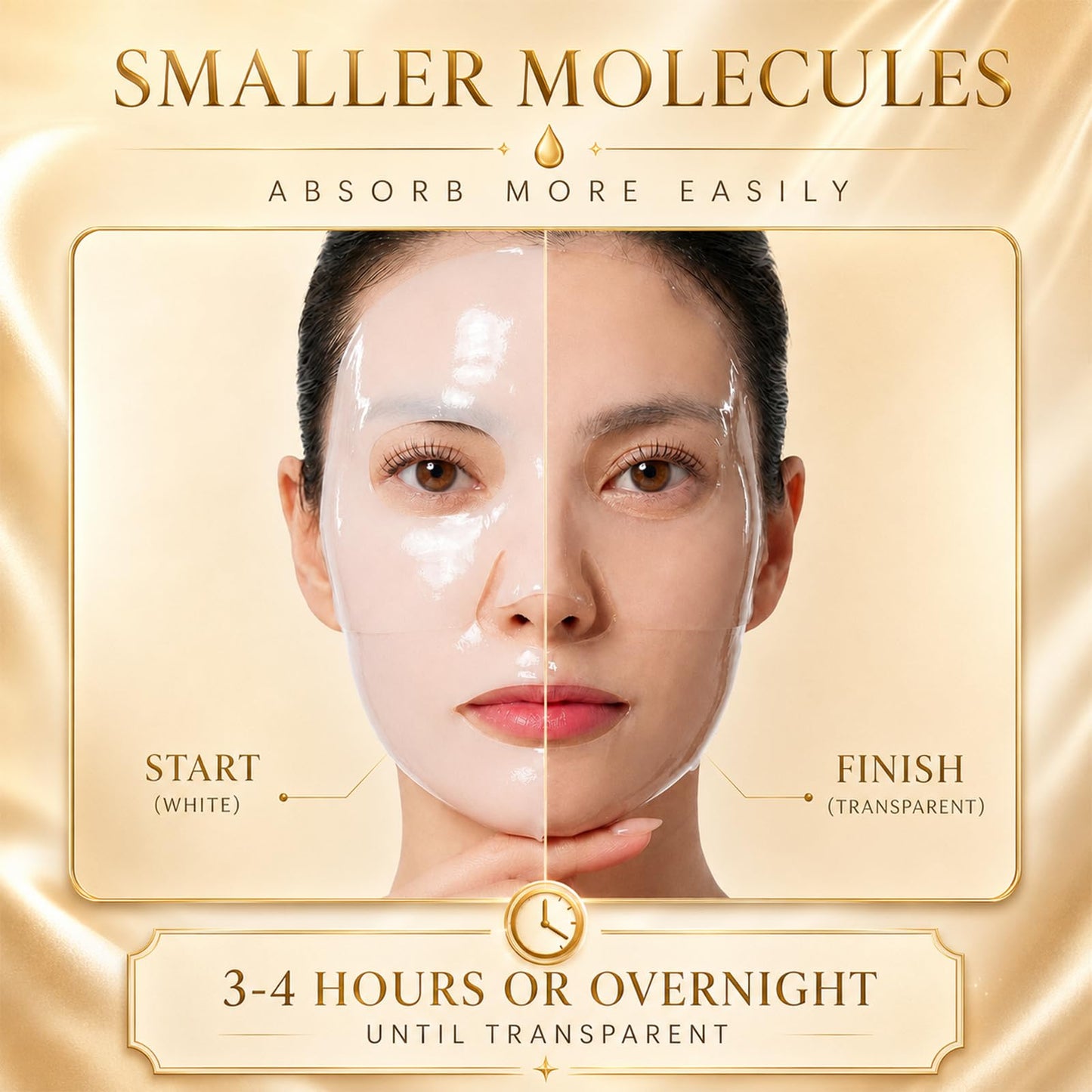 FUJZXANS Bio-Collagen Real Deep Mask, 8 Count, Overnight Hydrogel Face Mask