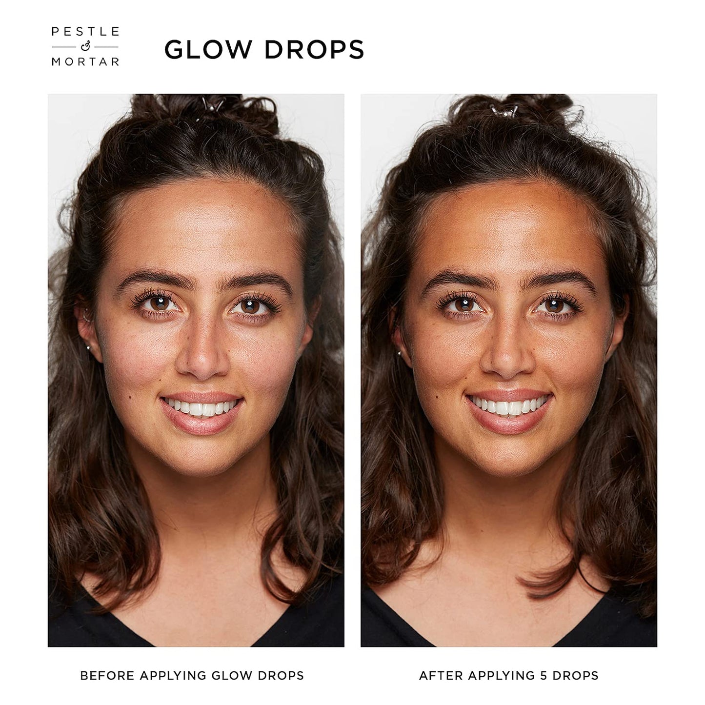 Pestle & Mortar Glow Drops - Customisable Sunless Self-Tan with Hyaluronic Acid. Effortless, Even Tanning, Super-Hydrating, Works Alongside Your Regular Skincare Products - For Men & Women- 30ml