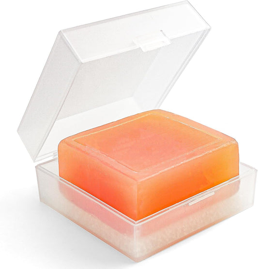 Travel Soap Case - Bar Soap Holder for Dr Squatch & Shampoo Bars | Transparent White with Draining Pad