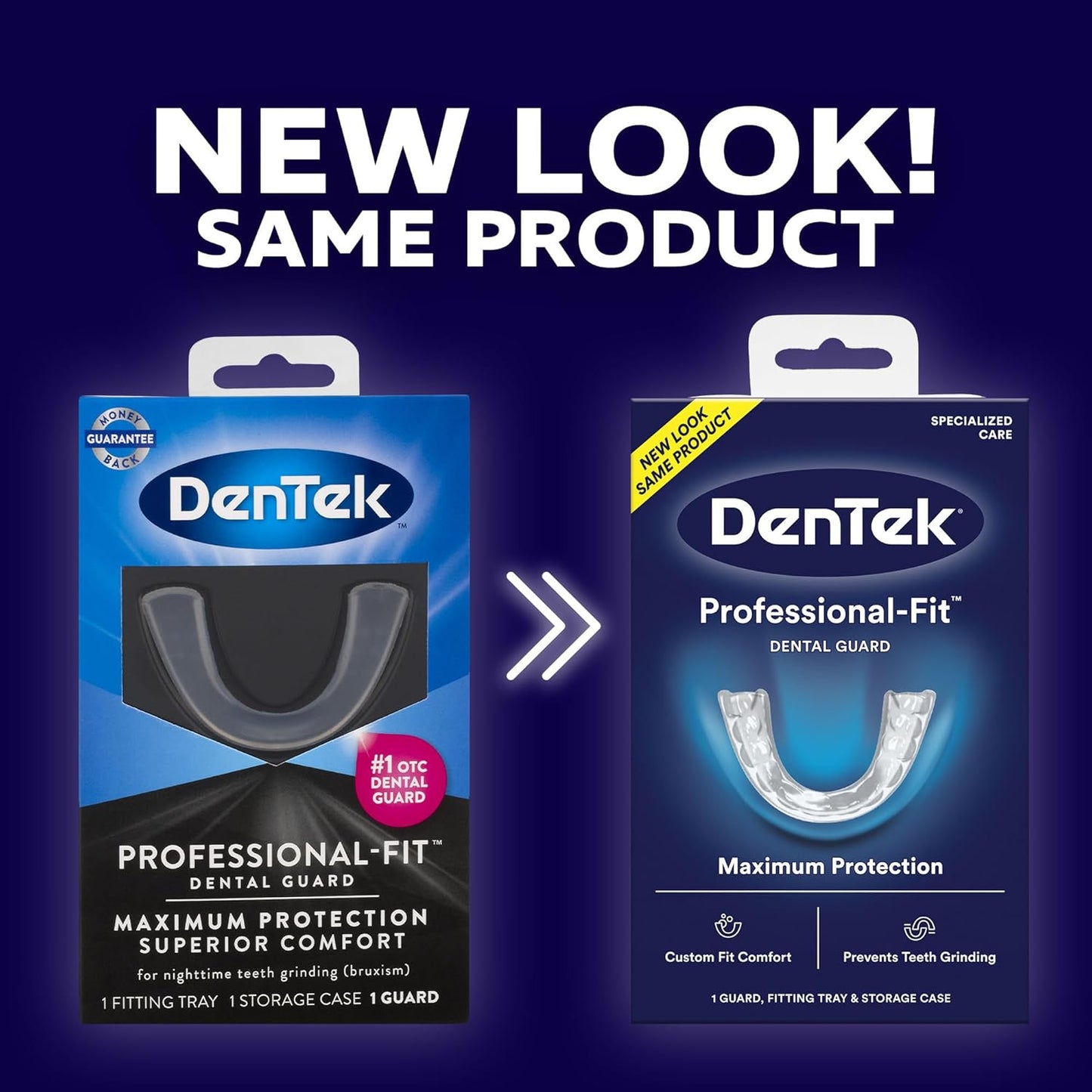 DenTek Comfort-Fit Night Guard for Teeth Grinding + 90 Efferdent Cleanser Tablets