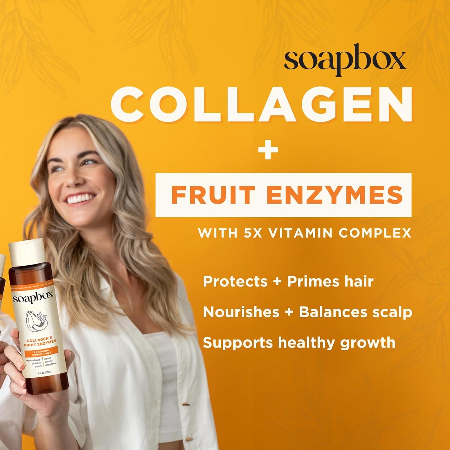 Soapbox Argan Oil with Shea Butter Conditioner, Volumizing, Vegan, Color Safe, Sulfate & Silicone Free Hair Conditioner, 16oz, Pack of 3