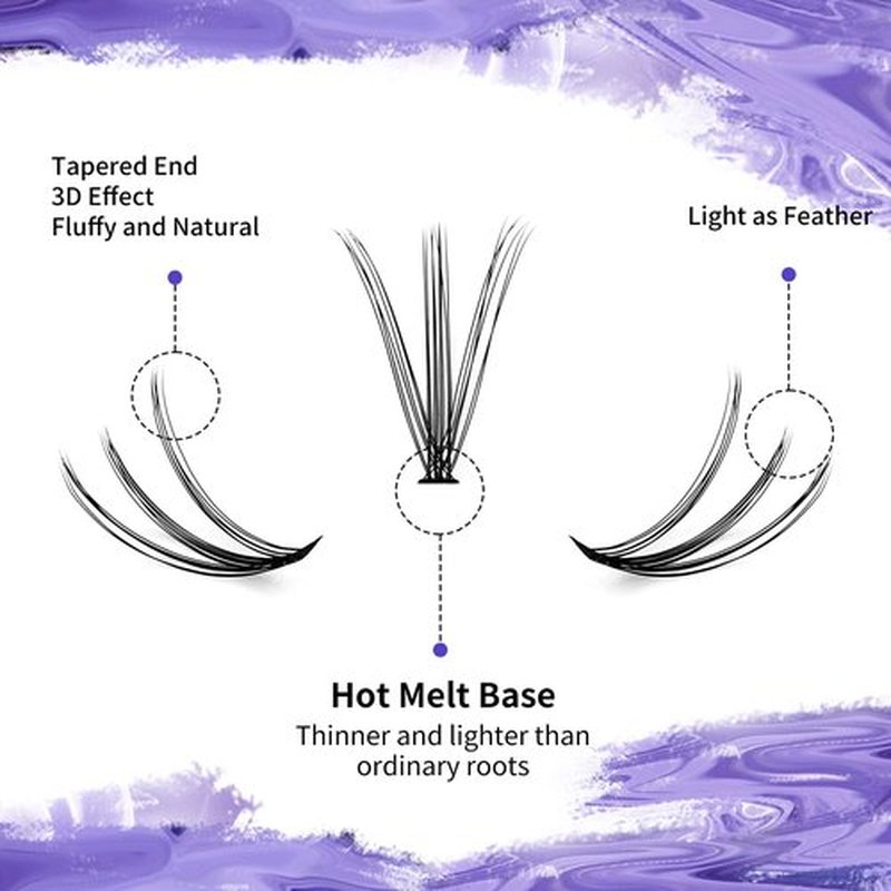 Individual Lashes Eyelash Clusters 300PCS Lash Clusters Extensions Large Quantity Clusters Comfortable Lashes Thin Band Eyelashes Extension Soft Clusters Eyelashes(300PCS-20D-0.07C,8-16mm Mixed Tray)