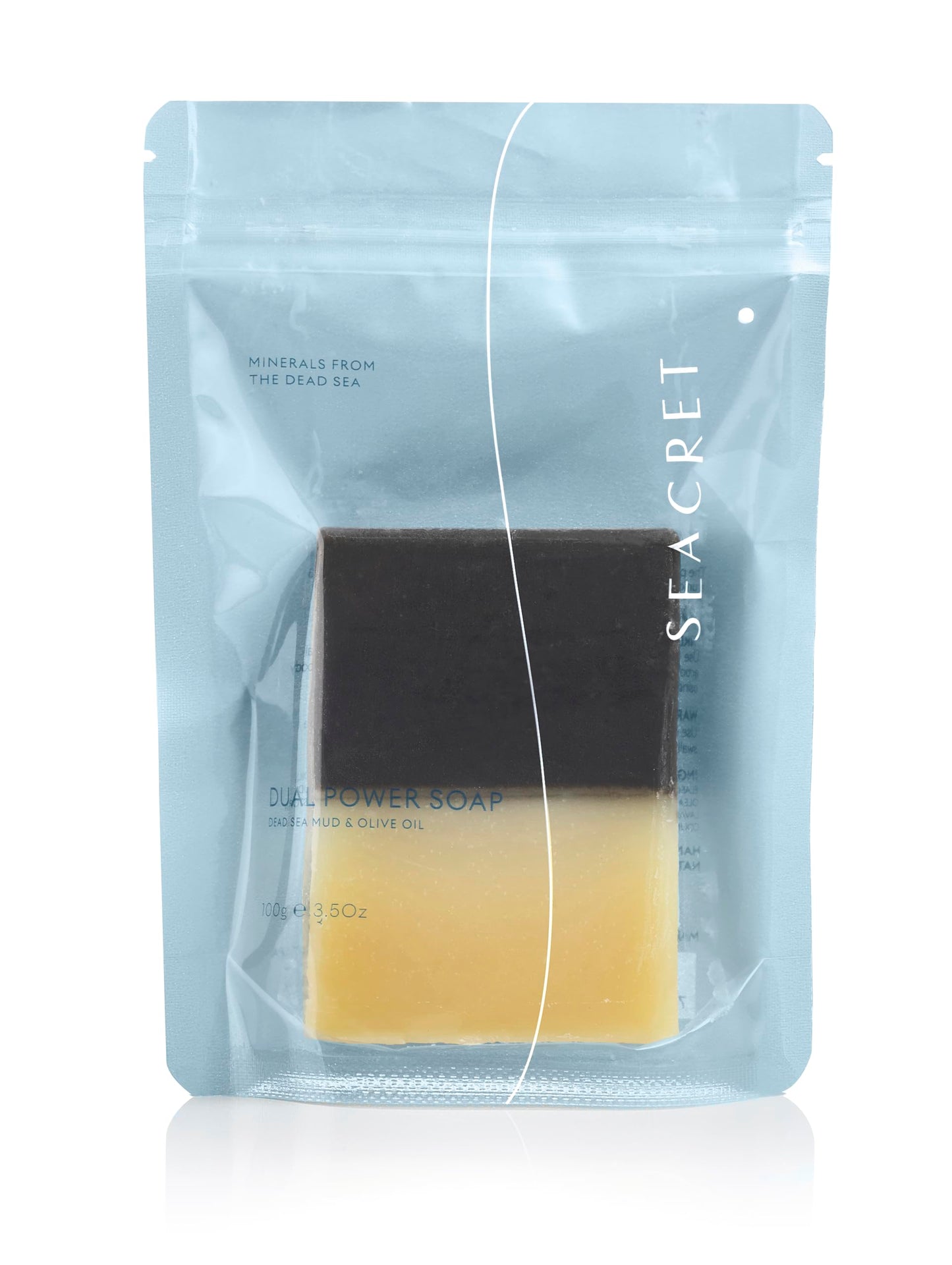 SEACRET Minerals Dual Power Soap Bar, Dead Sea Mud & Olive Oil, 3.5 Oz / 100 g