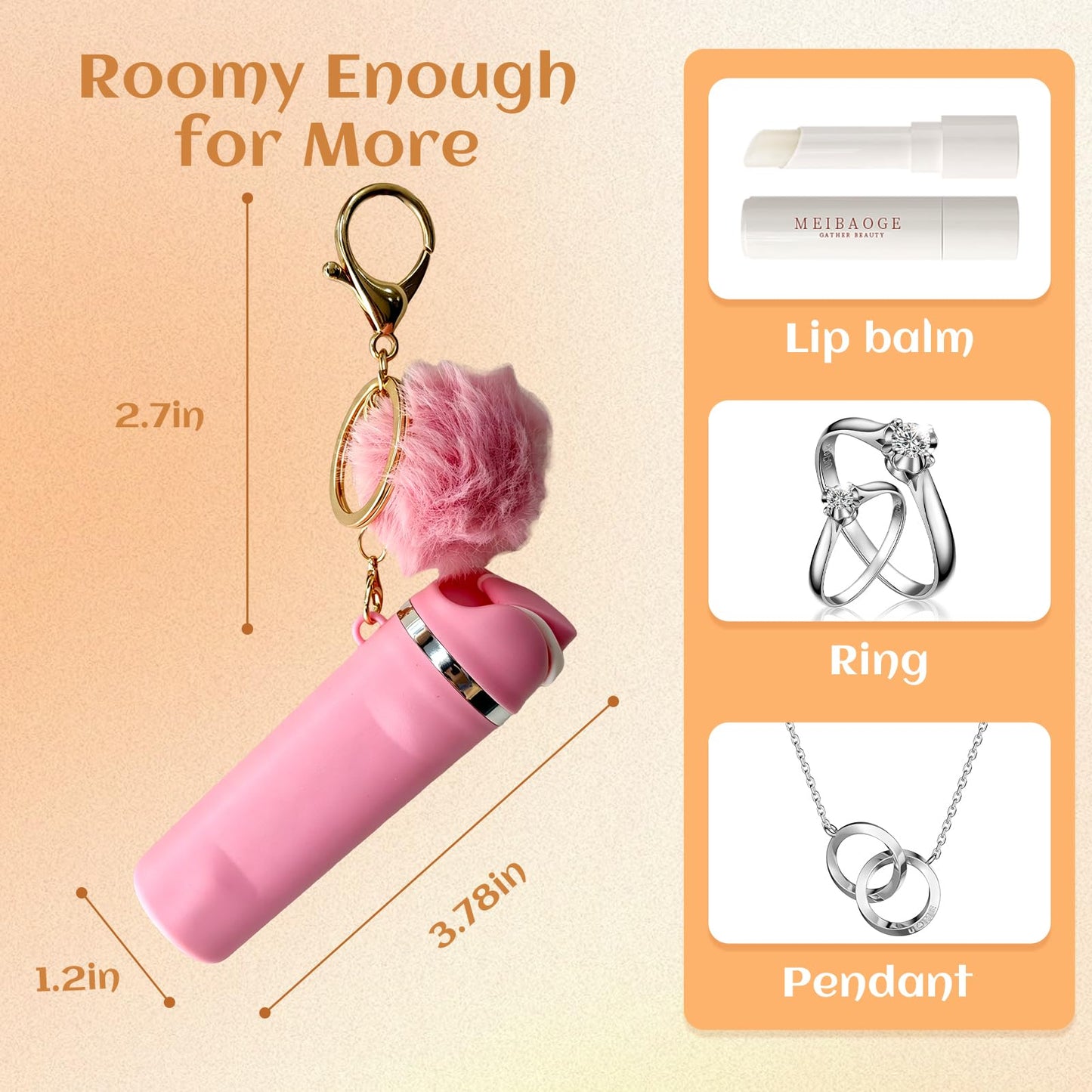 Pyotivol Mini Owala Water Bottle Keychain,Cute Chapstick Holder Key Chain Charms Backpack for Women Man Girls