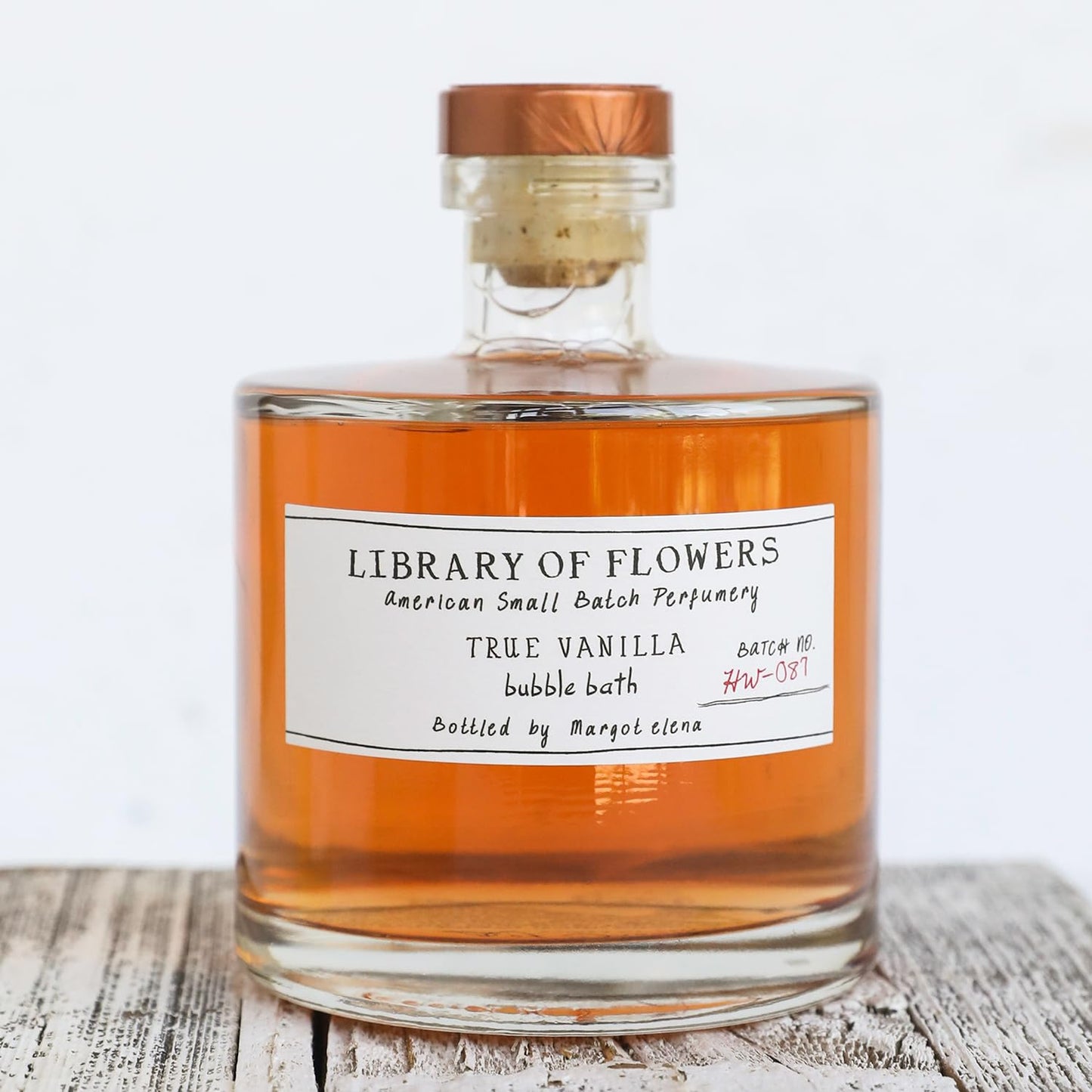 Library of Flowers True Vanilla Bubble Bath, Bergamot, Dark Vanilla & Amber Storied Fragrance, 17 fl. oz. Luxury Hydrating Bubbling Soap, Richly Scented Bath and Body Product