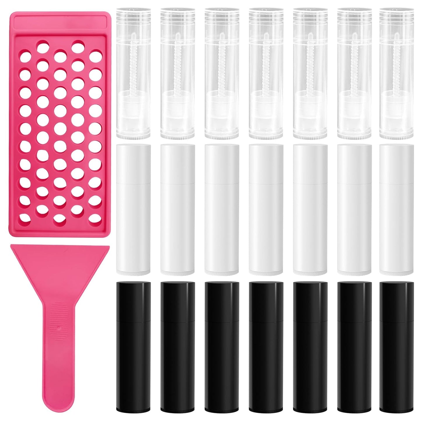 DIY Lip Balm Filling Tray - Pink Spatula Set for Easy Lip Balm Making | 1 Pack