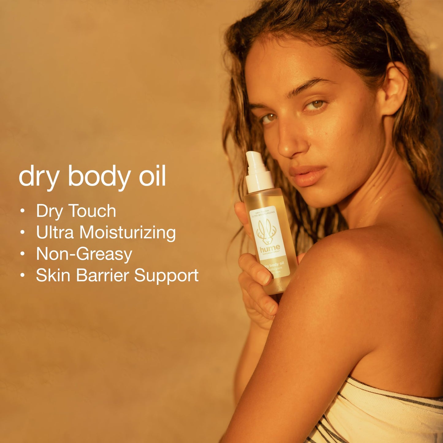 HUME SUPERNATURAL Dry Body Oil Spray - Moisturizing Oil for Dry Skin, After Shower Body Oils for Women and Men, Nourishing, Hydration, Glow, Vanilla Daze, 2-Pack