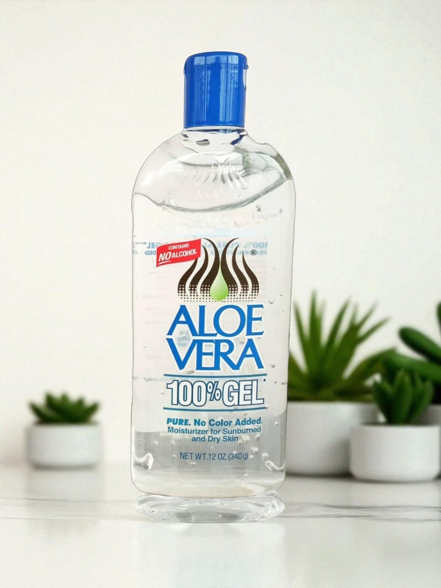 Aloe Vera Gel (12 oz) - PACK 2 – Pure, Stabilized Aloe Vera Gel for Face, Hair & Body – No Added Colors or Fragrances