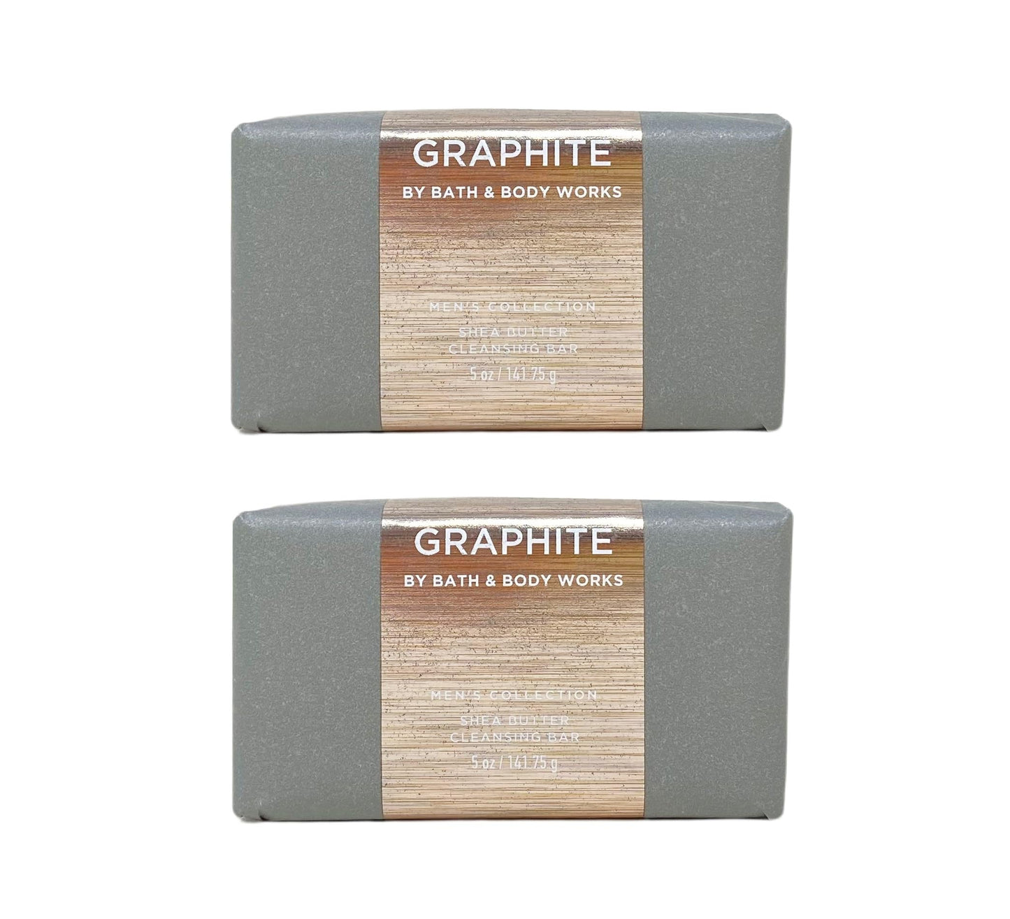 Bath & Body Works Men's Collection GRAPHITE Shea Butter Cleansing Bar Set - Lot of 2