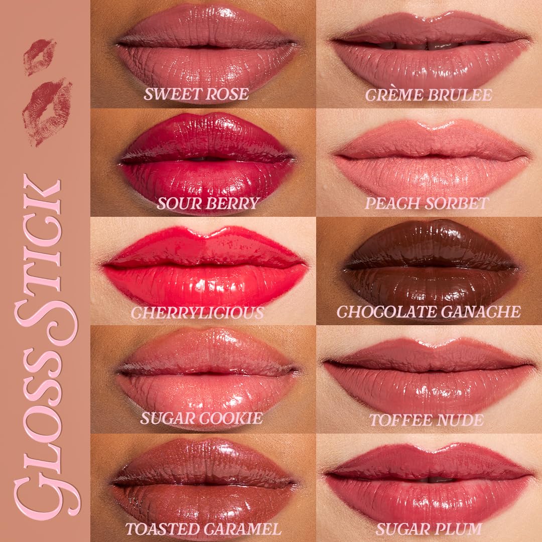 Revolution Beauty London, Pout Lip Gloss Stick, Pigmented High-Shine Formula with Hyaluronic Acid & Vitamin E, Vegan & Cruelty-Free, Shimmer Sugar Cookie Pink, 0.1 fl oz