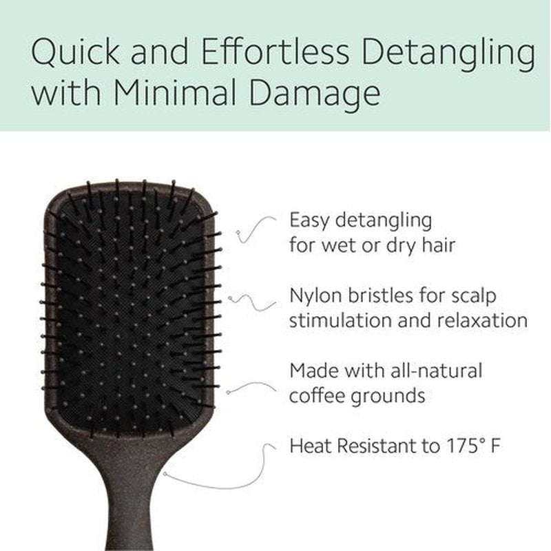 Ibiza Hair Aloha-Series KP3 Kona Paddle Brush - Detangling Hairbrush for Wet & Dry Hair, Thick Hair Care, Smoothing Nylon Bristles