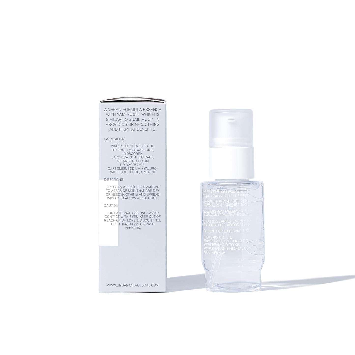 urbanand Vegan S.Nailed it yam Essence, Vegan Korean Facial Serum with Vegan Snail Mucin, for Sensitive and Delicate Skin (50ml / 1.69 fl. oz.), Korean Skin Care