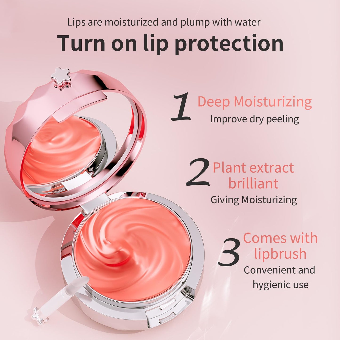 Lip Sleeping Mask - Overnight Repair for Dry, Chapped Lips with Hyaluronic Acid, Vegan & Cruelty-Free, Hydrating, Exfoliating, Non-Sticky, Long-Lasting Moisture