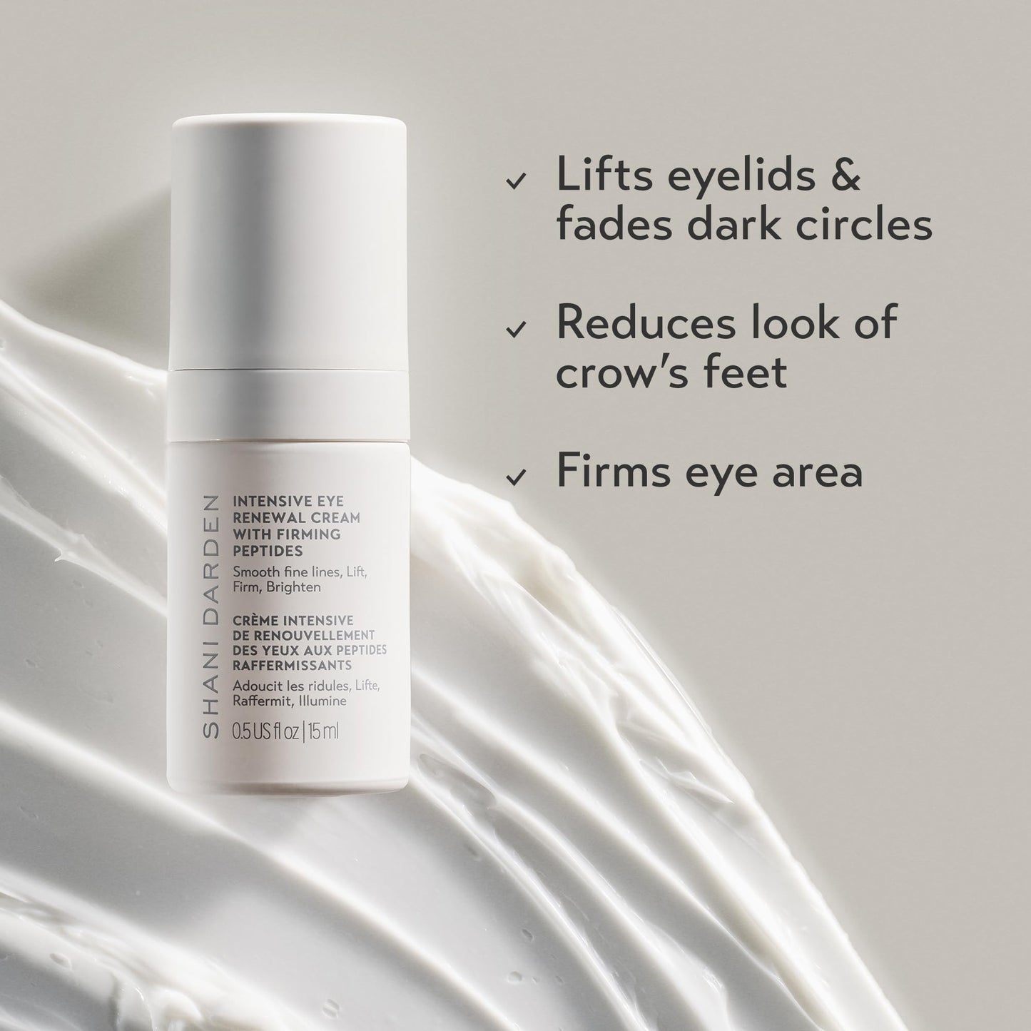 SHANI DARDEN Intensive Eye Renewal Cream, Hydrating Under Eye Cream for Dark Circles, Fine Lines, Wrinkles & Crows Feet with Niacinamide, Shea Butter & Ceramide, Crease-Free & Makeup-Ready, 0.50 fl oz