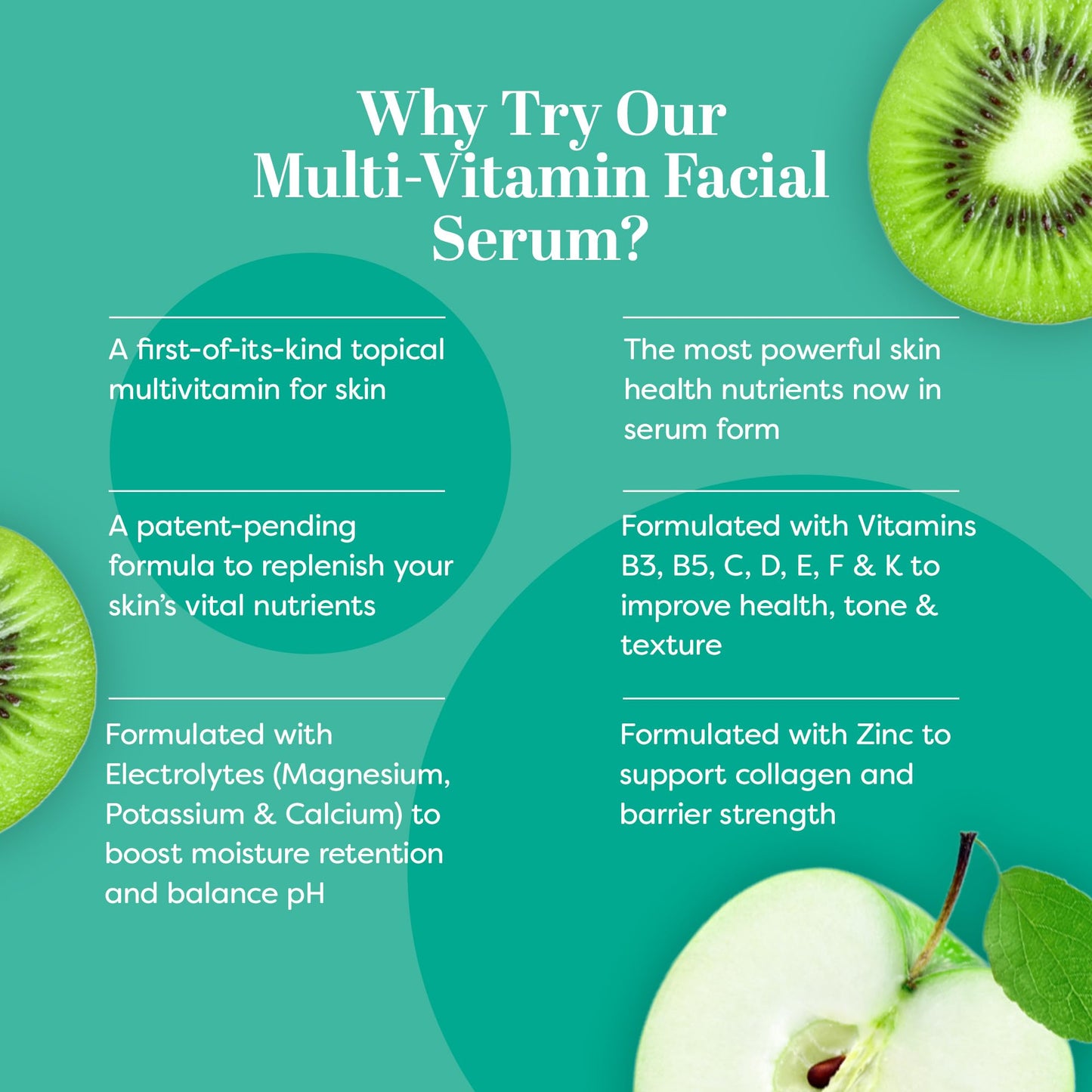 TruSkin Facial Serum with 11 Plant-Derived Vitamins & Minerals for Radiant, Healthy-Looking Skin - Powerful Antioxidants and Nourishing Vitamins for Skin Nutrition, 1 fl oz