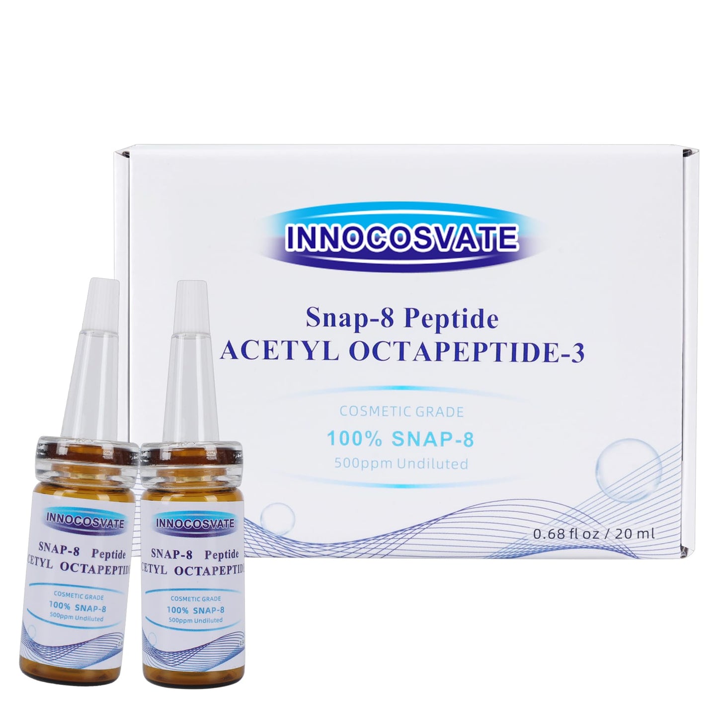 INNOCOSVATE SNAP-8 Peptide Serum Concentrate 100% Pure Undiluted, DIY Anti-Aging Facial Serum for Smoothing Wrinkles & Expression Lines, Snap 8 Peptide Serum Base