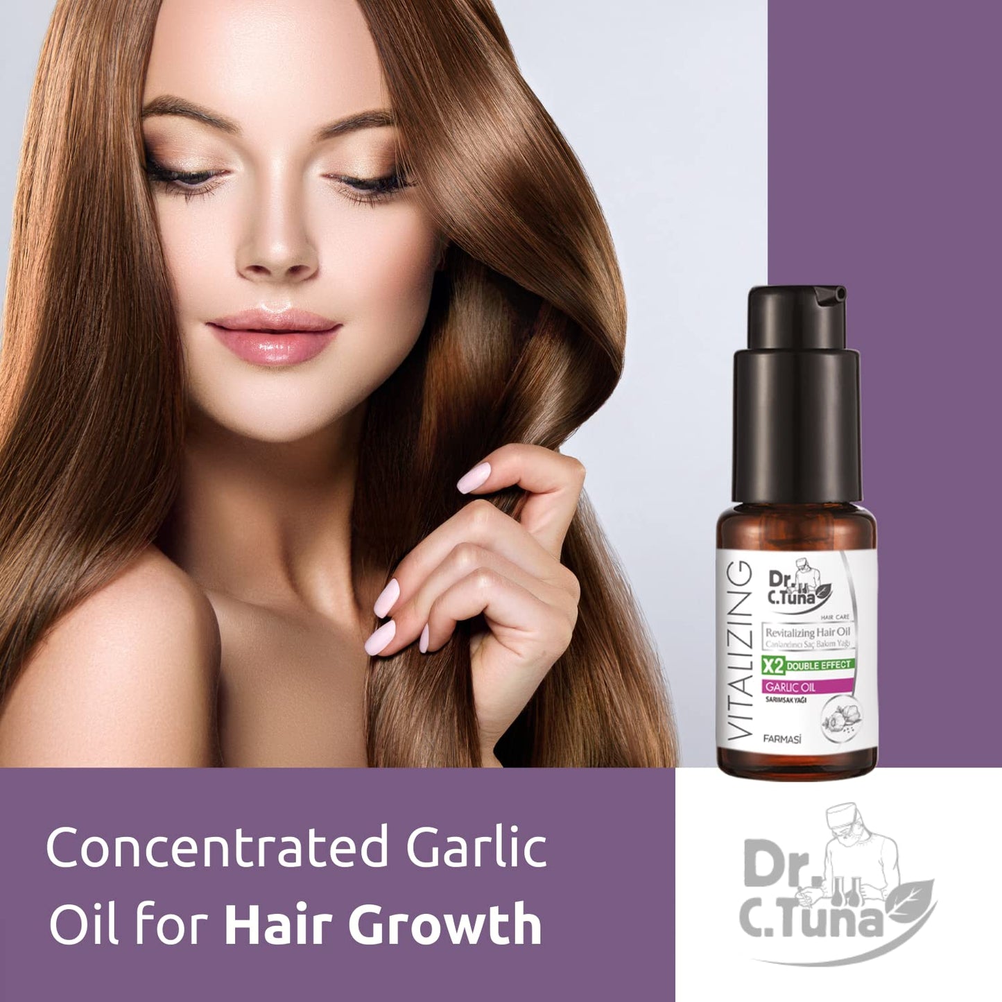 Farmasi Dr. C. Tuna Vitalizing Garlic Oil, All Hair Types, 1 fl oz
