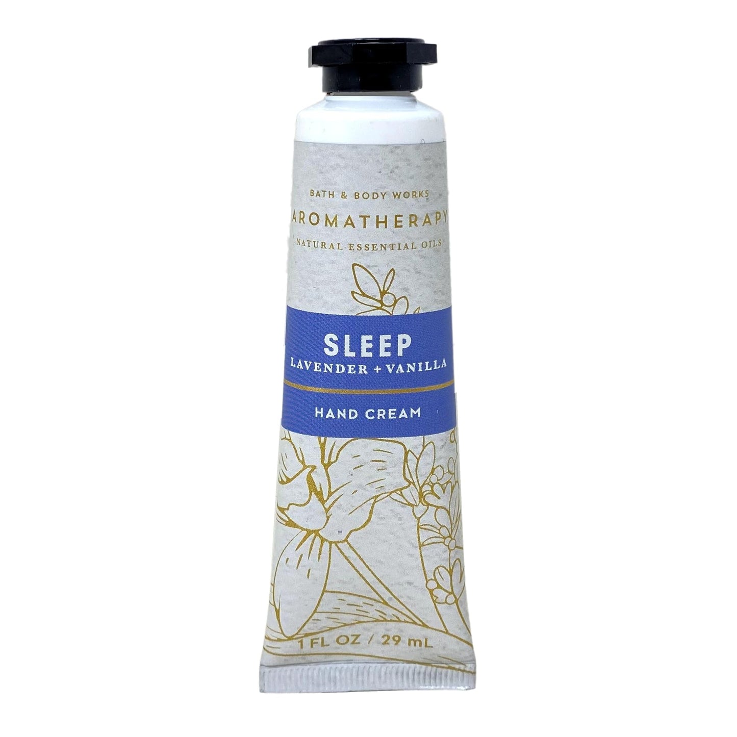 Bath & Body Works Aromatherapy Sleep Lavender + Vanilla 4 Pack Hand Cream Bundle with a Natural Oats Sample Soap