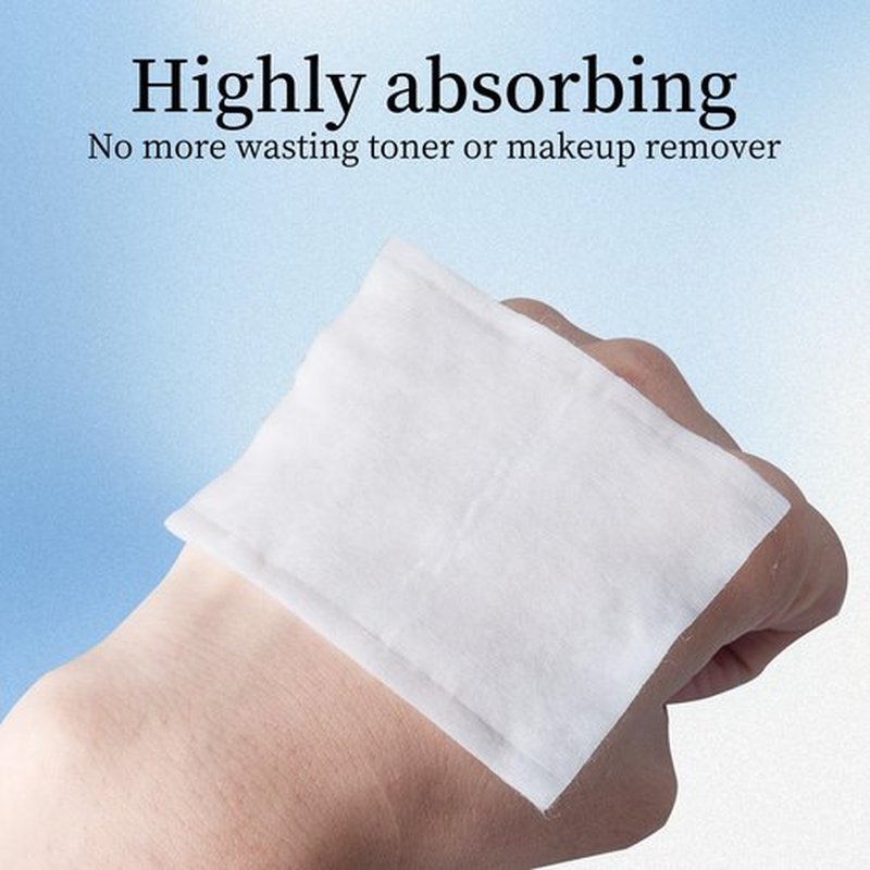 SHINO Multi Purpose Cotton Pads for Face, 4-Layer Cotton Pads Makeup Remover 100% Cotton Chemical Free Biodegradable 2" x 3" Sensitive Skincare Pads (6 Pack)