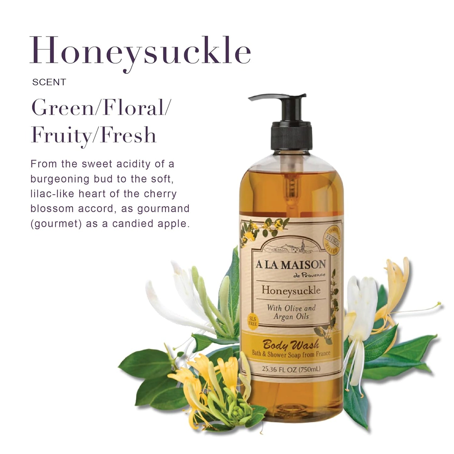 A LA MAISON Hydrating Body Wash Rosemary Mint, Uses: Body - Triple French Milled, Essential Oils, Plant Based, Vegan, Cruelty-Free, Alcohol & Paraben Free (25.36 oz, 2 Pack)